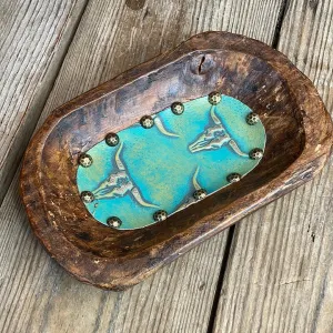 051 Small Décor Bowl -  w/ Margarita Skulls