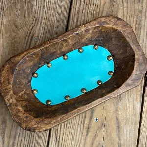 054 Small Décor Bowl -  w/ Peacock Leopard