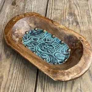 075 Small Décor Bowl -  w/ Geode Roses