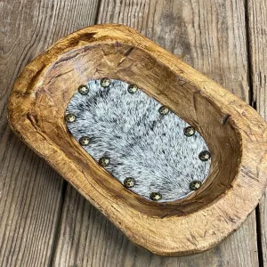 077 Small Décor Bowl - B&W Speckle w/