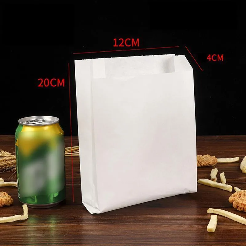 1000PCS Oil-proof Takeaway Paper Bags for Premium Takeout Supply