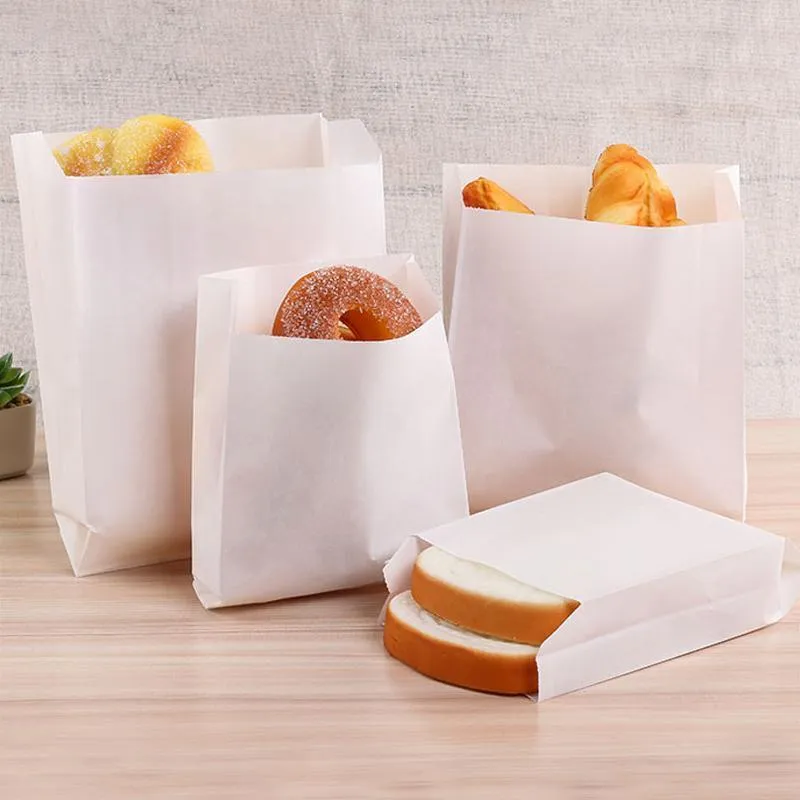 1000PCS Oil-proof Takeaway Paper Bags for Premium Takeout Supply