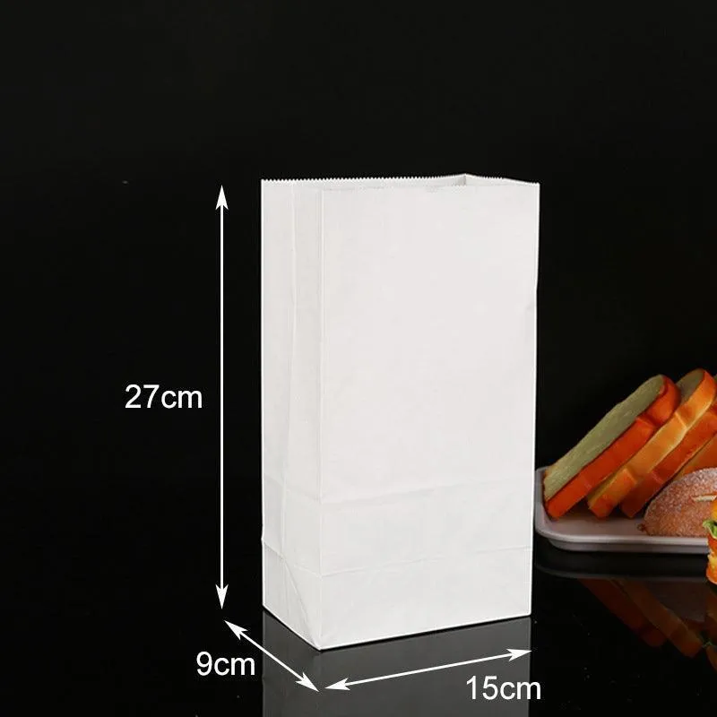 100Pcs Disposable Greaseproof Takeout Bags for Bread, Snack & Doughnut