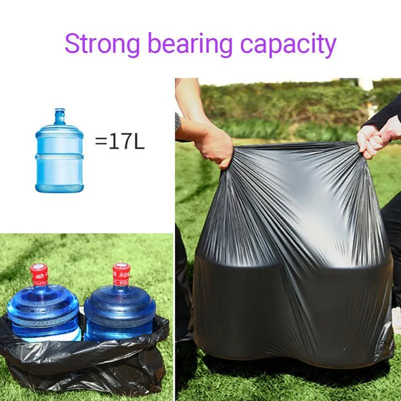 100Pcs Heavy-Duty Black Bin Bags - Durable Waste Refuse Sacks