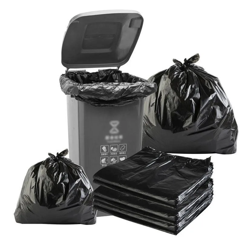 100Pcs Heavy-Duty Black Bin Bags - Durable Waste Refuse Sacks
