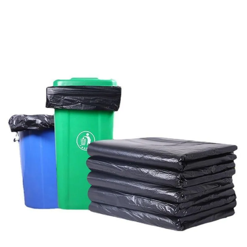100Pcs Heavy-Duty Black Bin Bags - Durable Waste Refuse Sacks