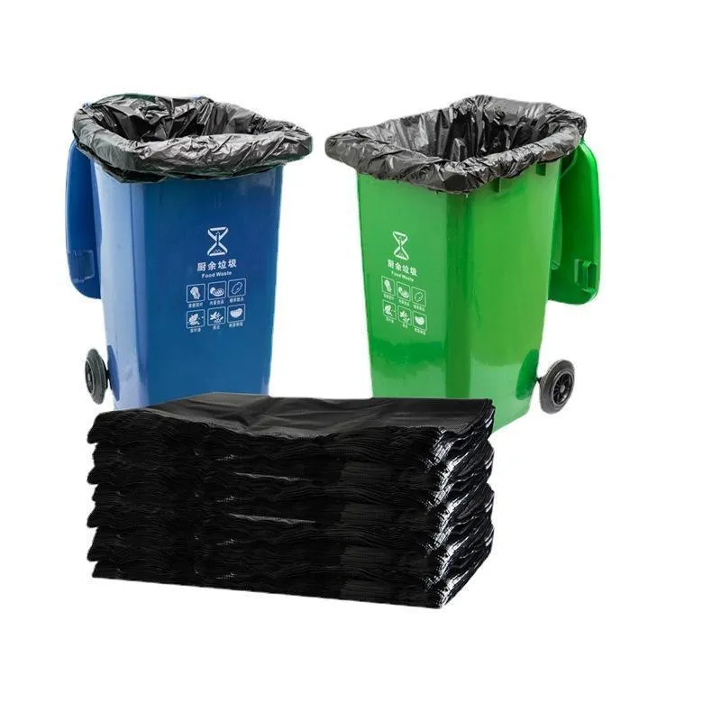 100Pcs Heavy-Duty Black Bin Bags - Durable Waste Refuse Sacks