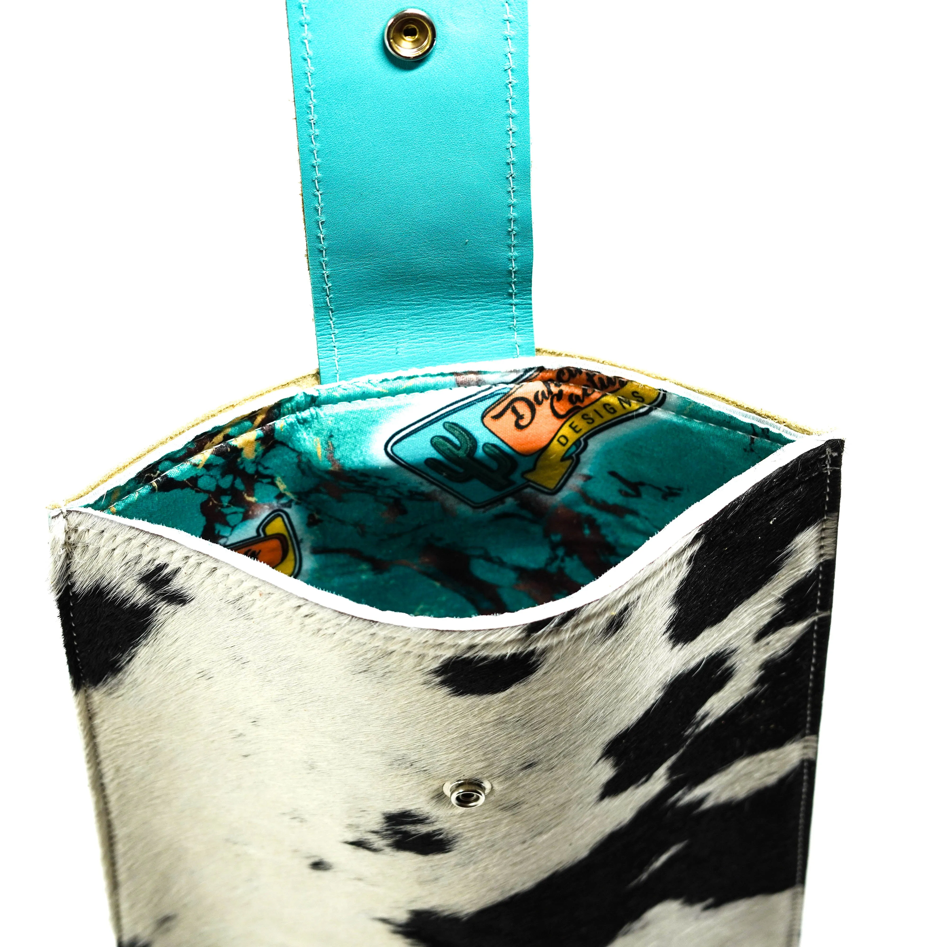 13'' Tablet Sleeve - Black & White w/ Bora Bora Navajo
