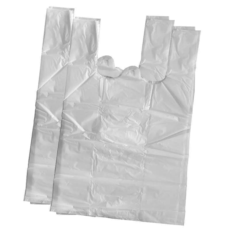 200PCS Carry Bags White Grocery Eco Friendly Biodegradable Plastic Shopping Bag