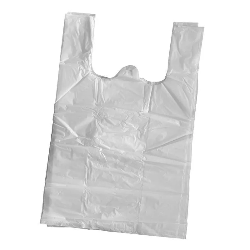 200PCS Carry Bags White Grocery Eco Friendly Biodegradable Plastic Shopping Bag