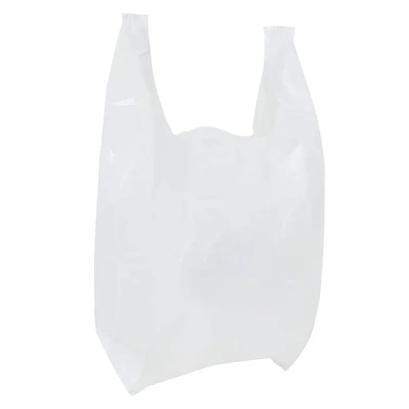 200PCS Carry Bags White Grocery Eco Friendly Biodegradable Plastic Shopping Bag