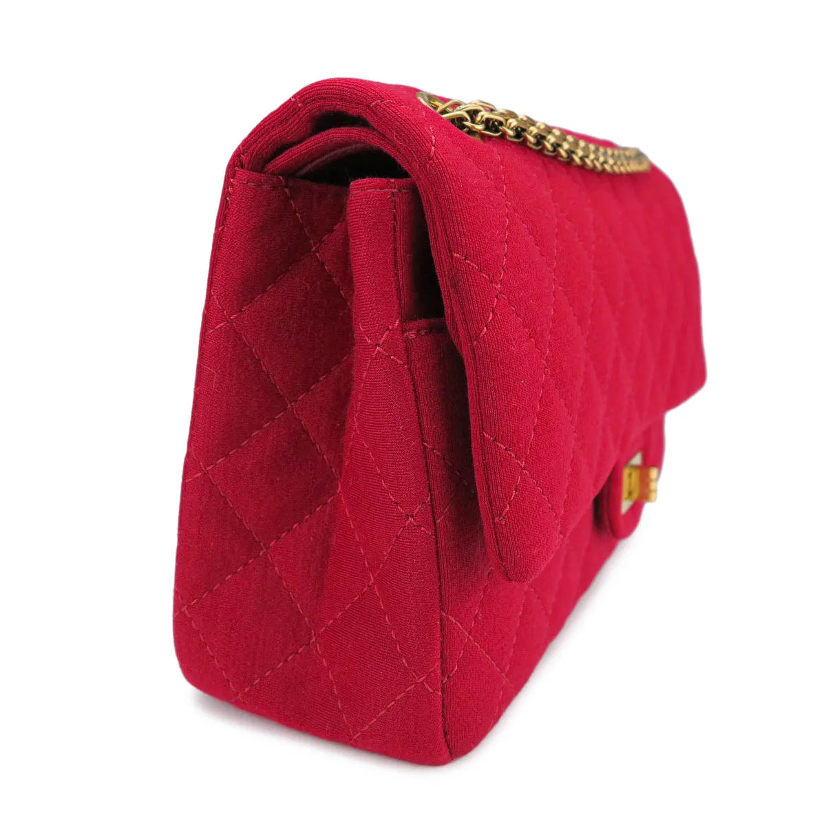 2.55 Reissue Flap Bag Size 226 in Red Jersey