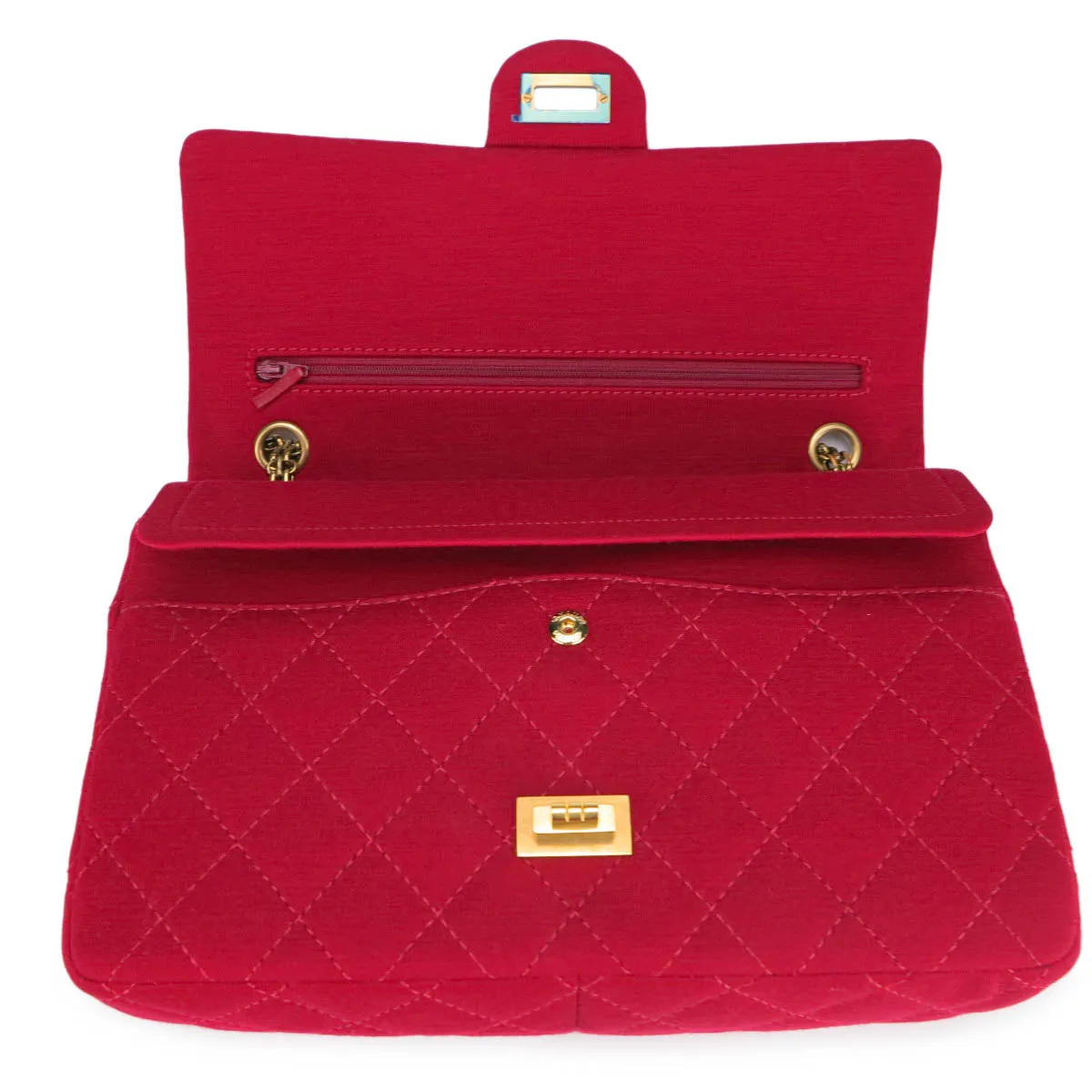 2.55 Reissue Flap Bag Size 226 in Red Jersey