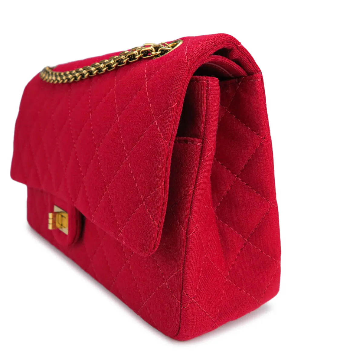 2.55 Reissue Flap Bag Size 226 in Red Jersey