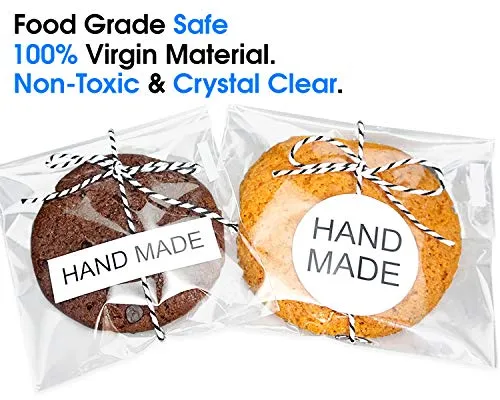 6” X 9” (200/1000 Pack) Clear Resealable Cellophane Cello Bags Self Seal - Fits 6X9 Print Photos A7 A8 A9 Cards Envelopes & Baked Goods - Pack It Chic