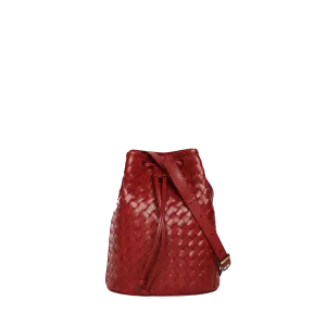 Adele Bucket Handbag in Rouge