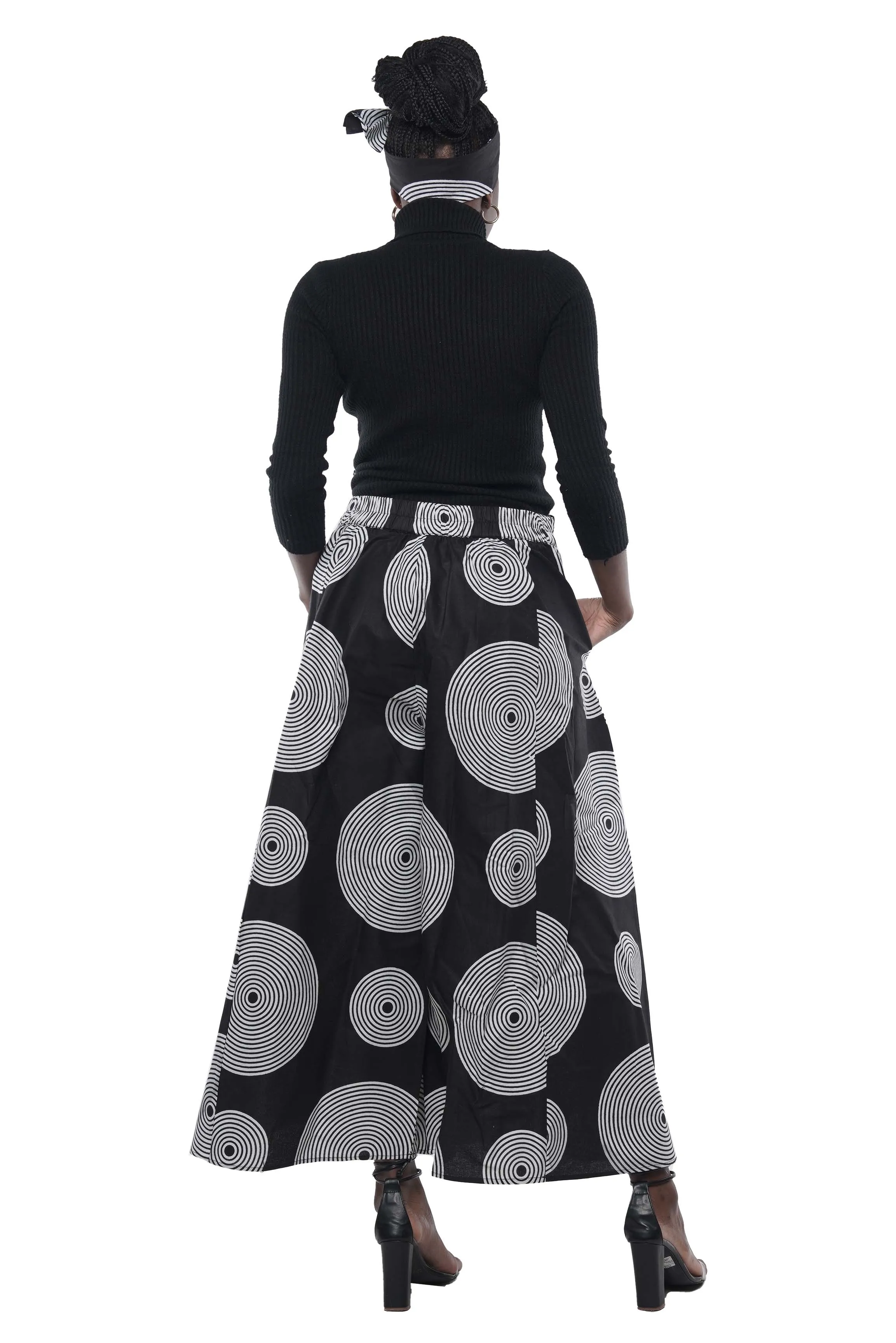 African Wide Palazzo Pants & Matching Handbag Set