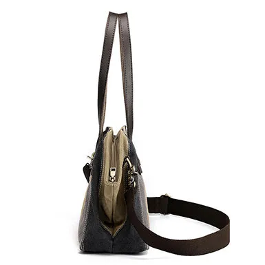 Ascend Multi-Color Suede Accordion Handbag with Detachable Shoulder Strap