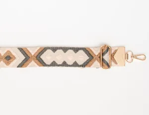 BAG STRAPS - BEIGE AZTEC