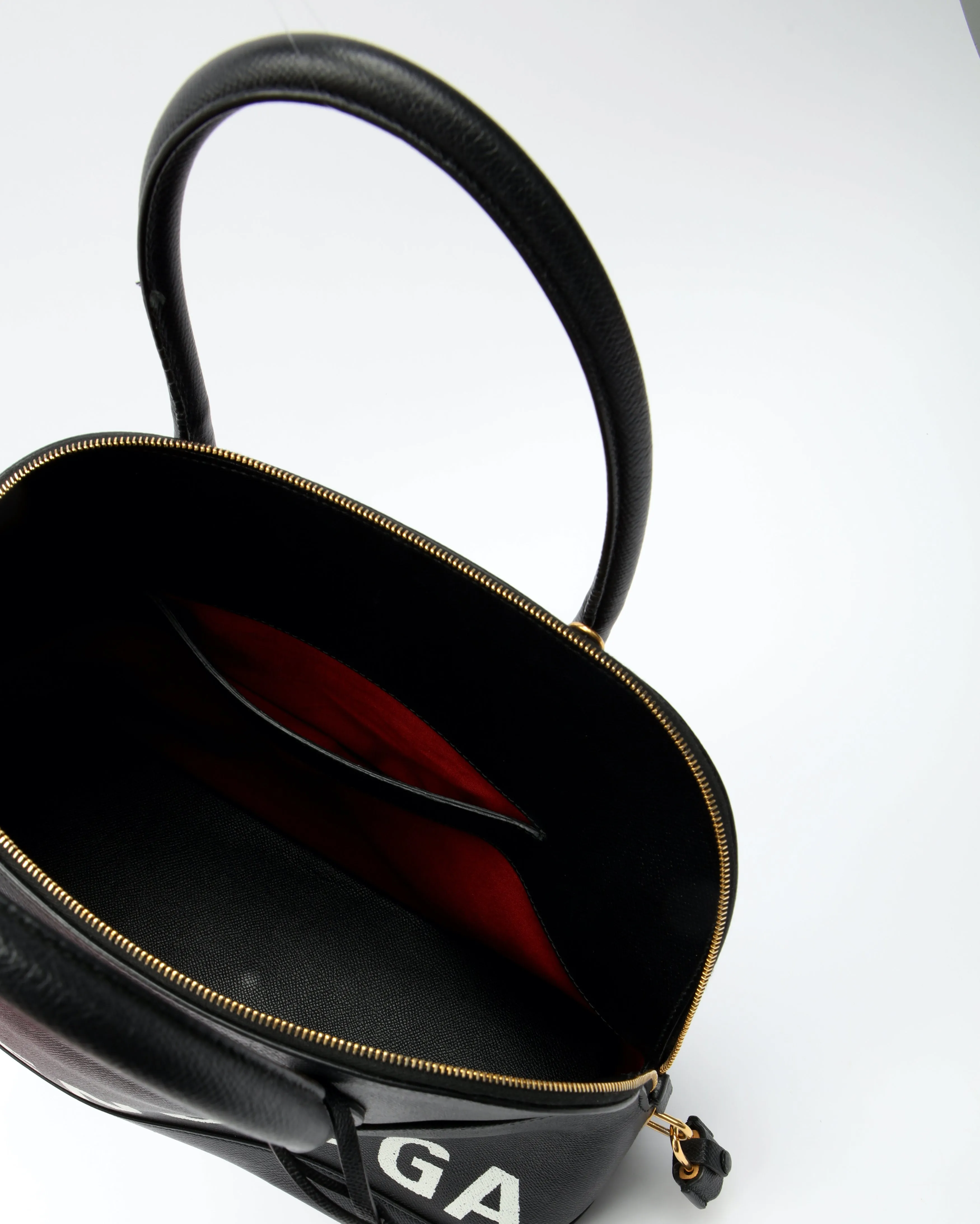 Balenciaga Black Grain Calfskin Ville Medium Top Handle Bag