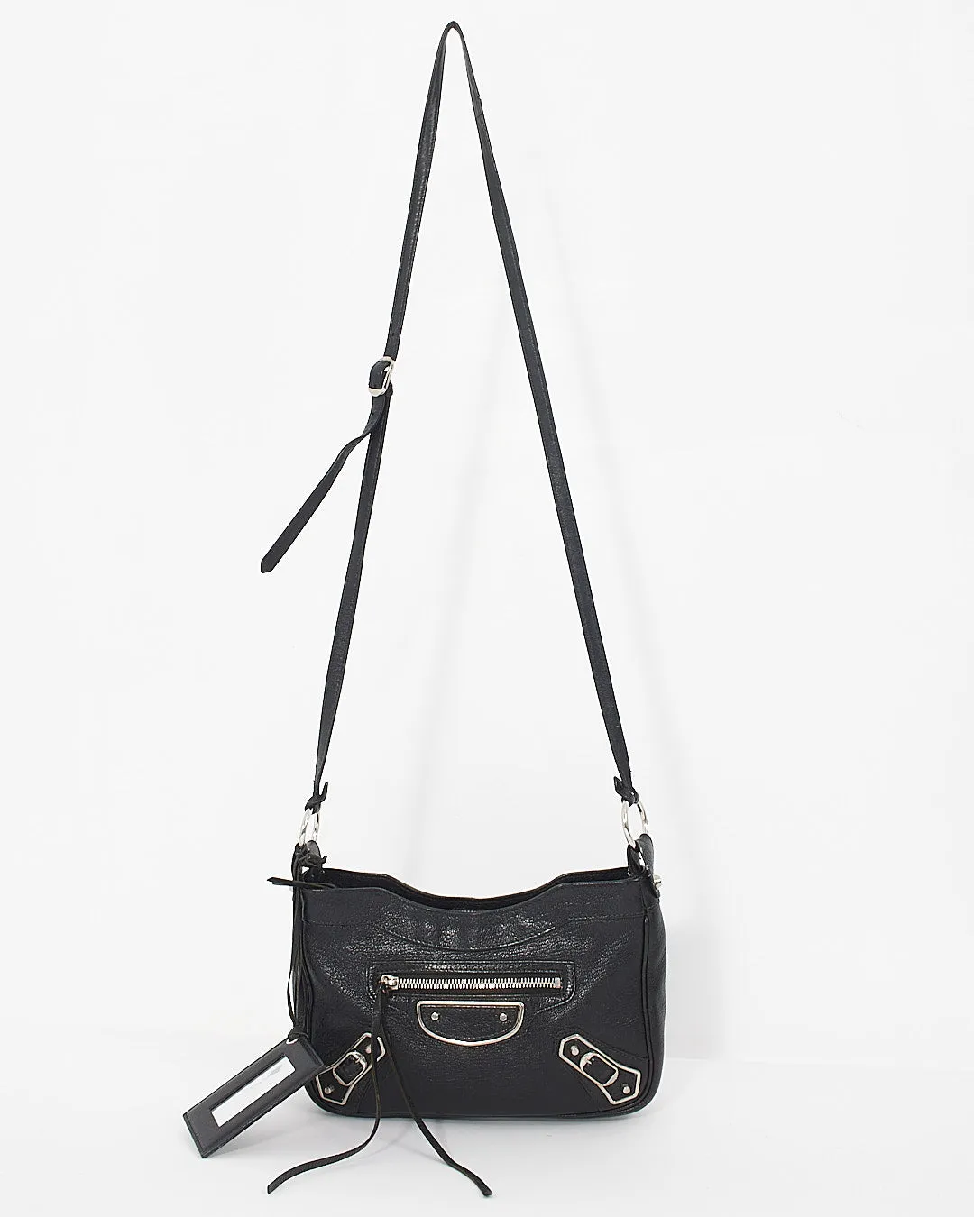 Balenciaga Black Metallic Edge Hip Crossbody Bag