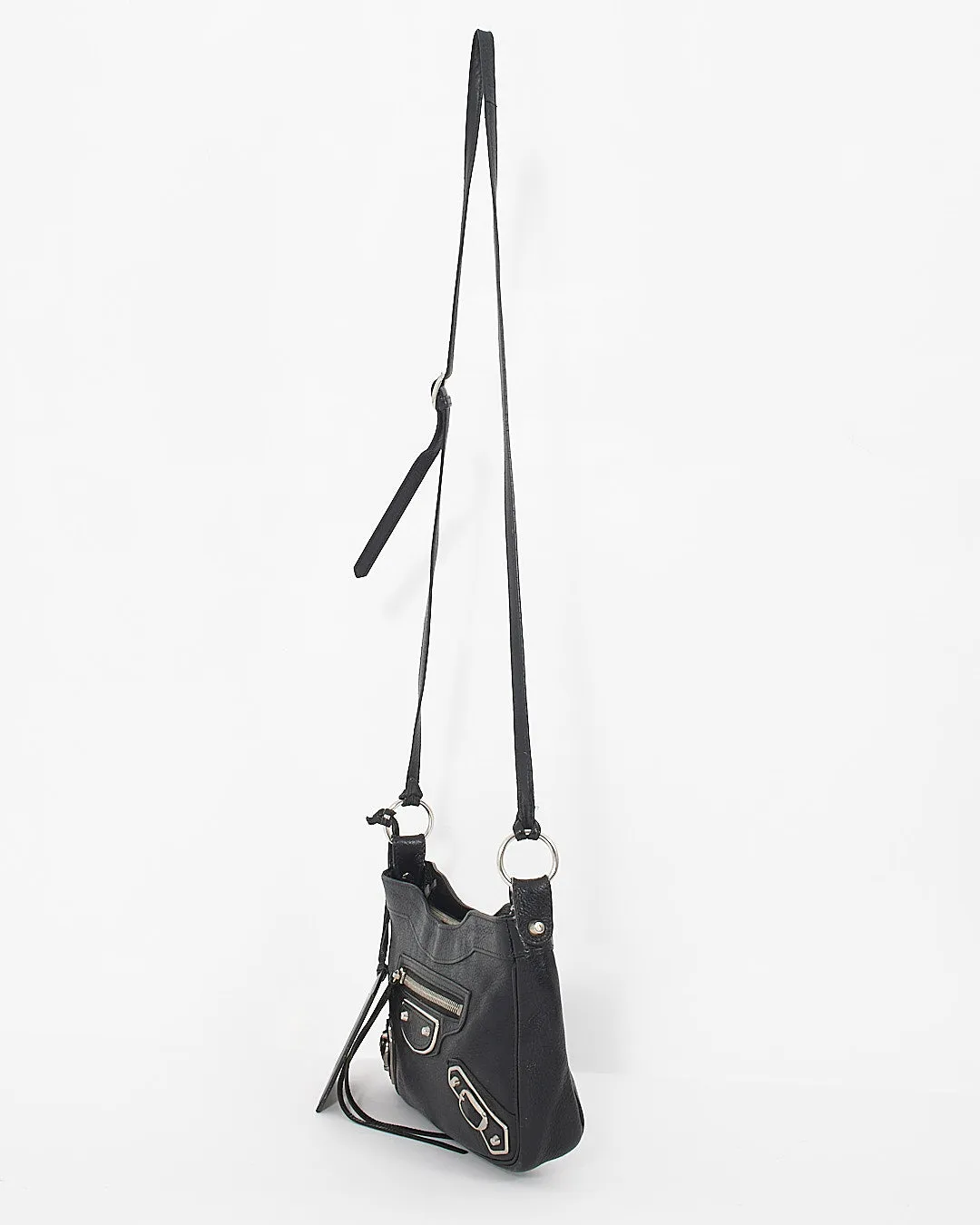 Balenciaga Black Metallic Edge Hip Crossbody Bag