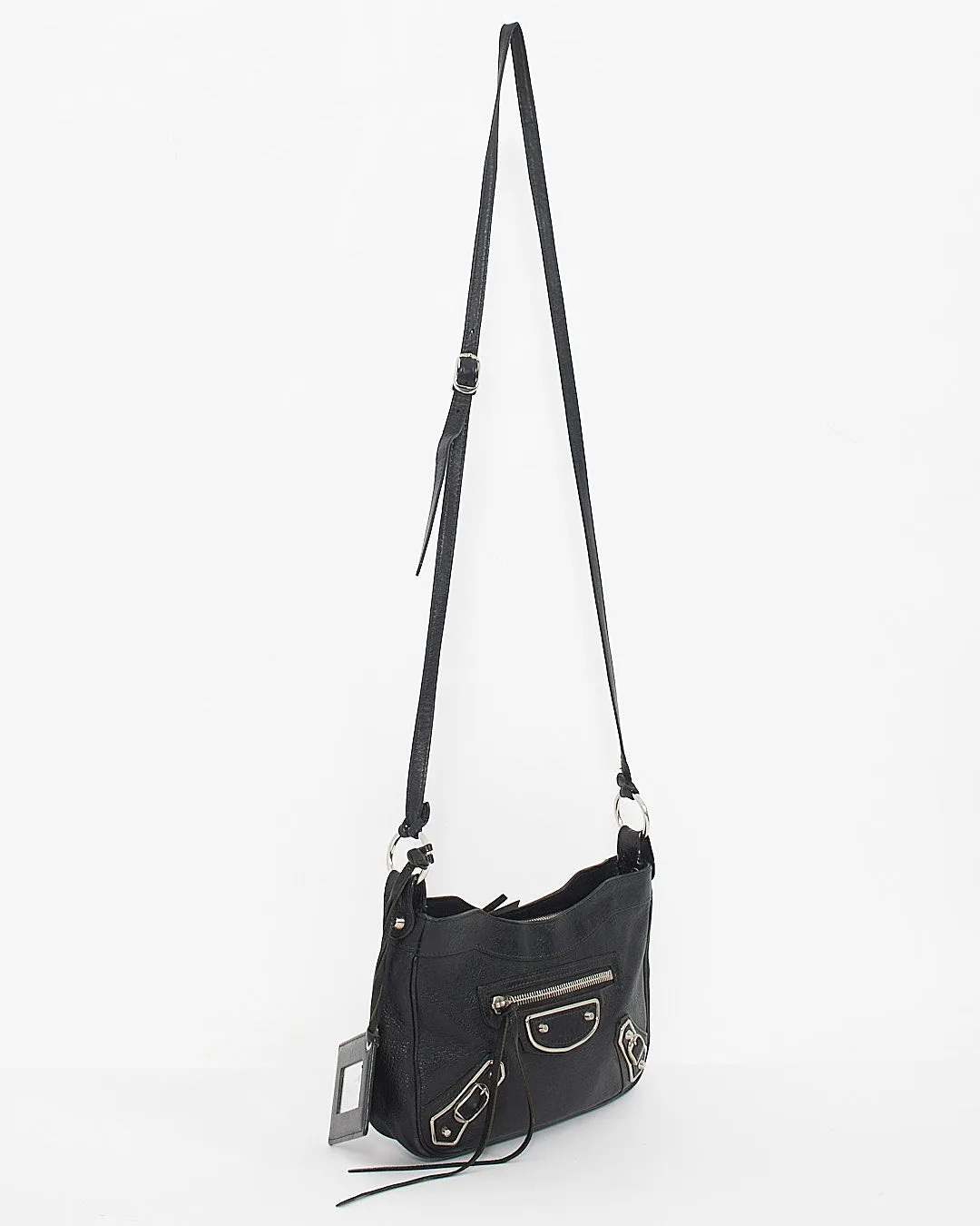 Balenciaga Black Metallic Edge Hip Crossbody Bag