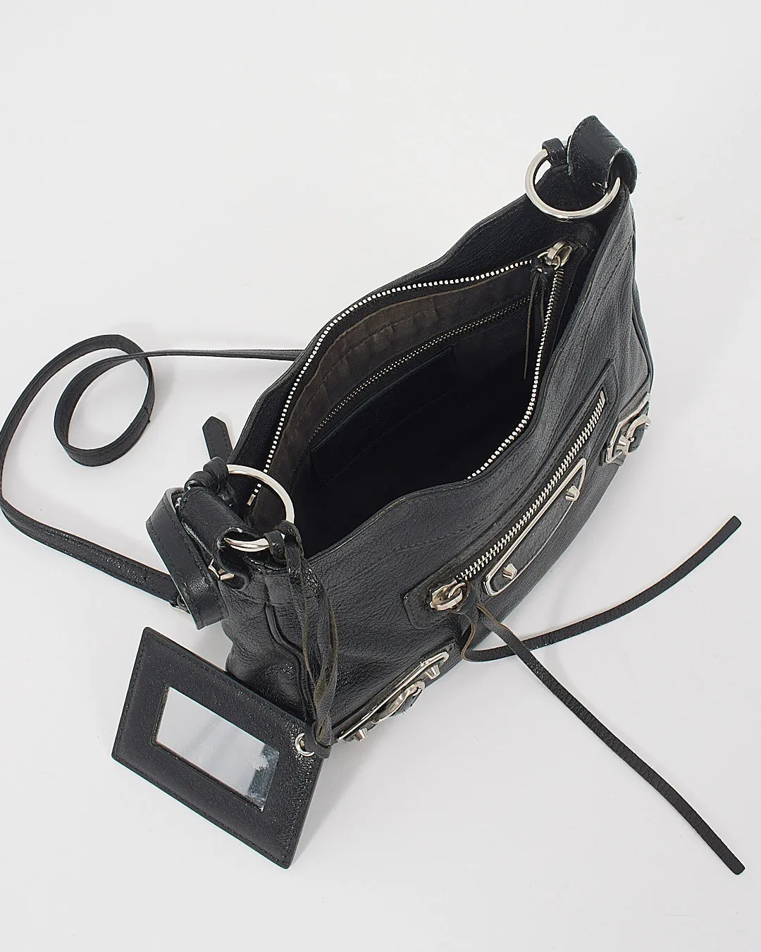 Balenciaga Black Metallic Edge Hip Crossbody Bag