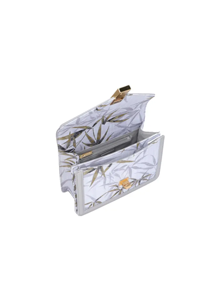 Bamboo Jacquard with Cow Leather Crossbody & Shoulder Bag