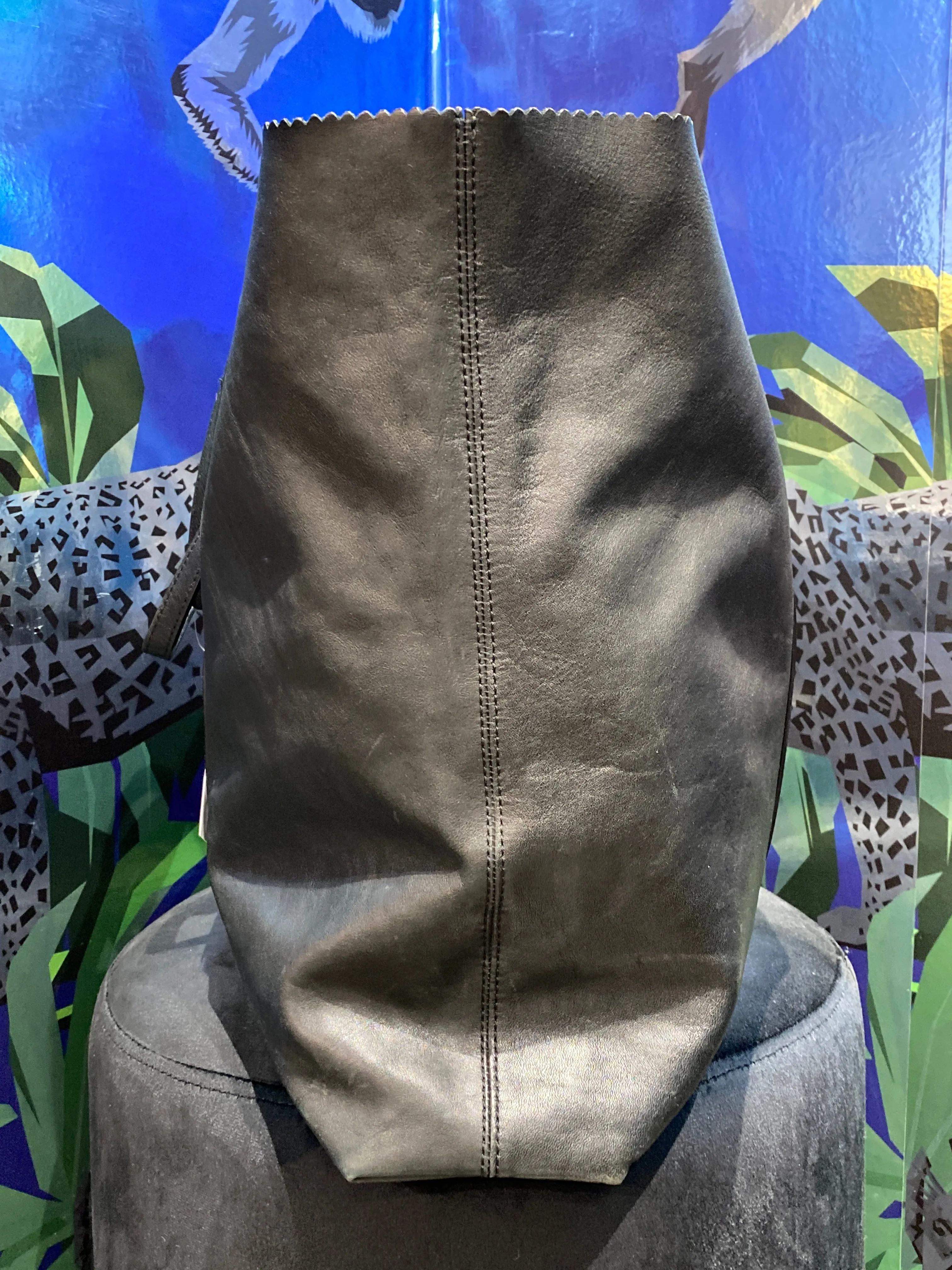Banana Republic Black Leather Tote