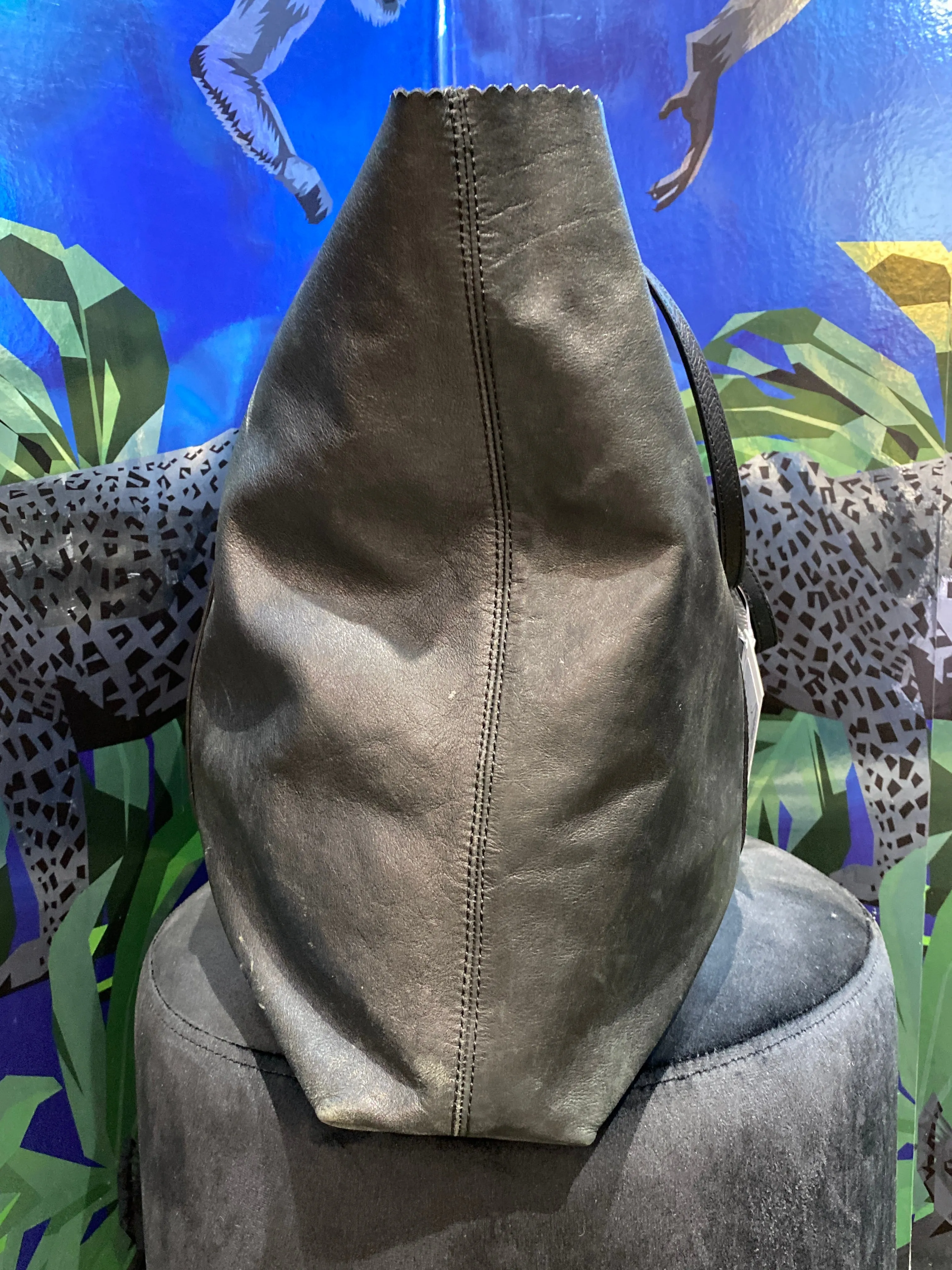 Banana Republic Black Leather Tote