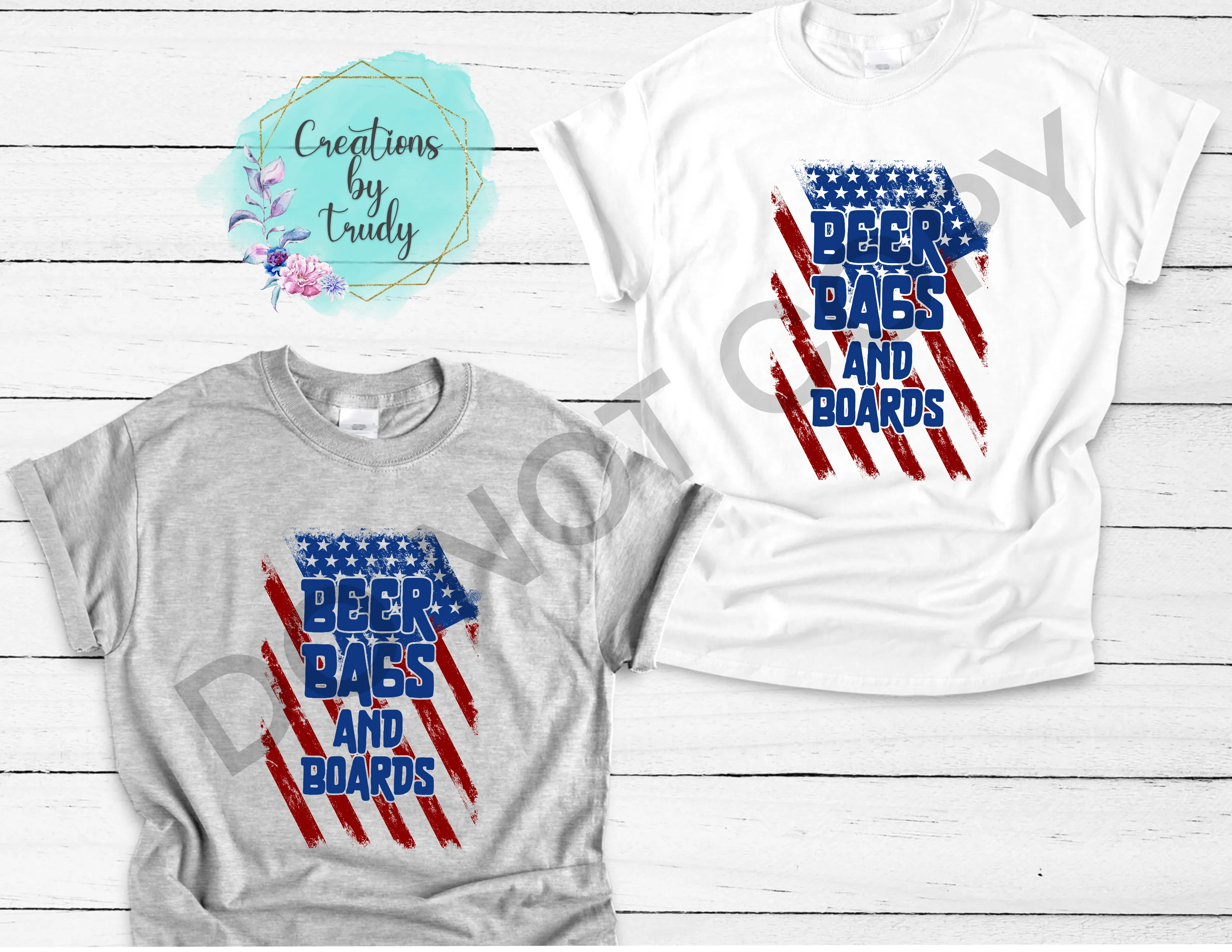 Beer bags and boards American flag T-SHIRT