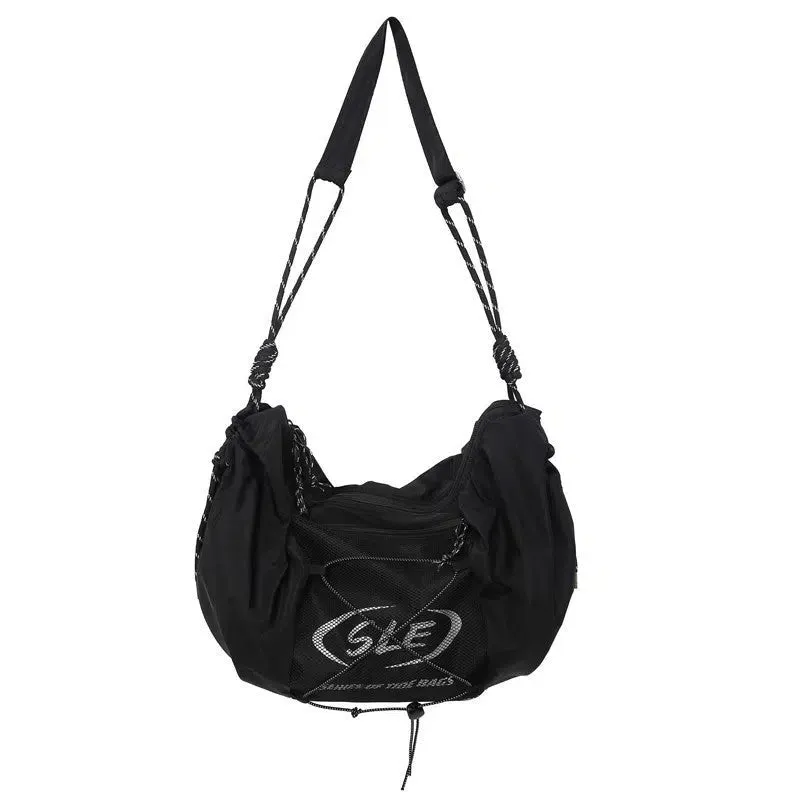 Black Canvas Crossbody Bag