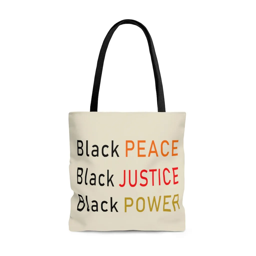 BLACK PEACE Tote