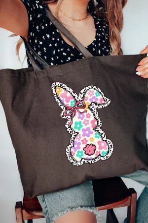 Blooming Bunny Canvas Jumbo Tote