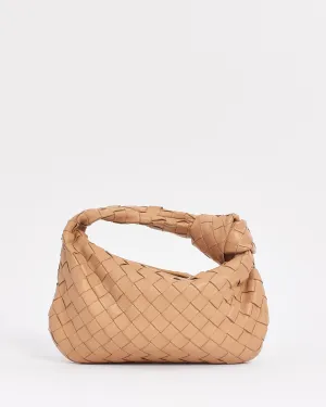 Bottega Veneta Beige Almond Intrecciato Leather Mini Jodie Bag