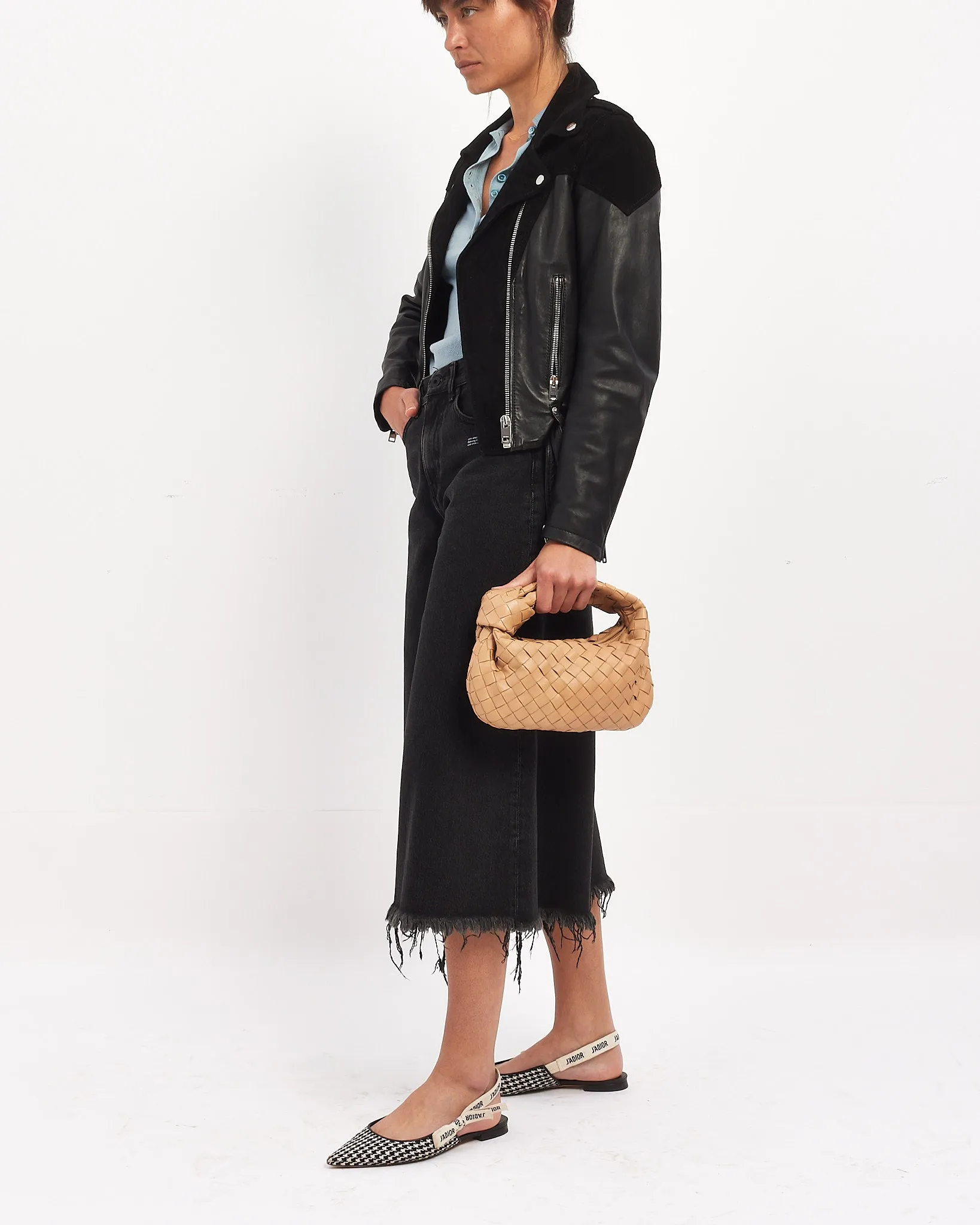Bottega Veneta Beige Almond Intrecciato Leather Mini Jodie Bag
