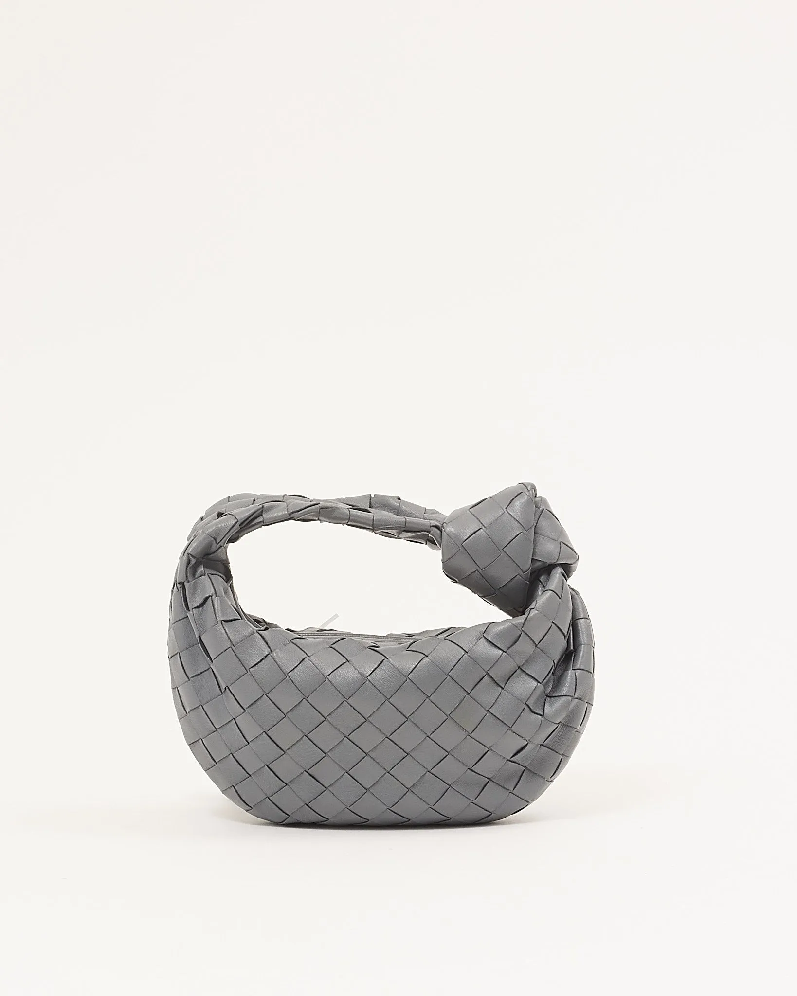 Bottega Veneta Grey Thunder Intrecciato Leather Mini Jodie Bag