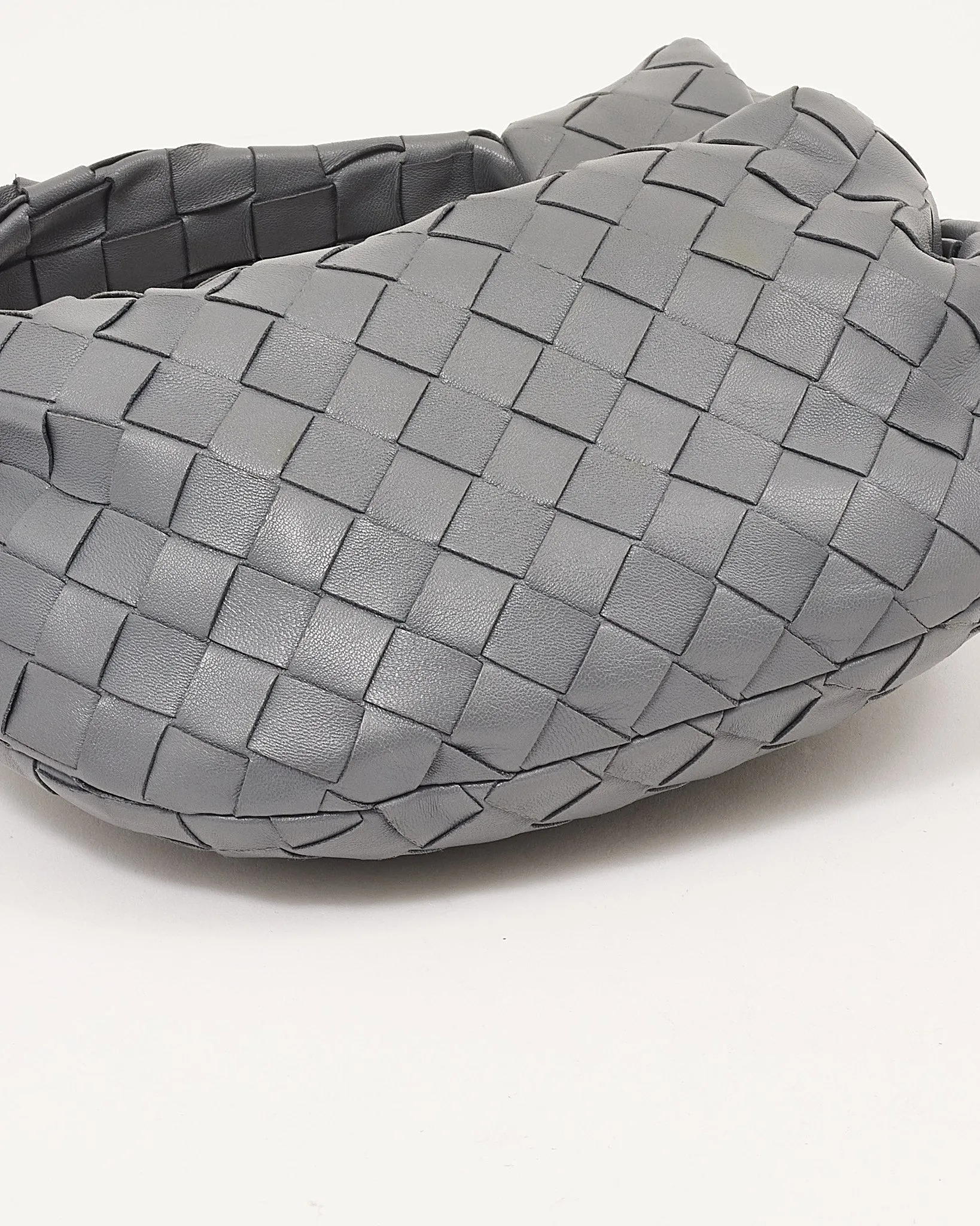 Bottega Veneta Grey Thunder Intrecciato Leather Mini Jodie Bag
