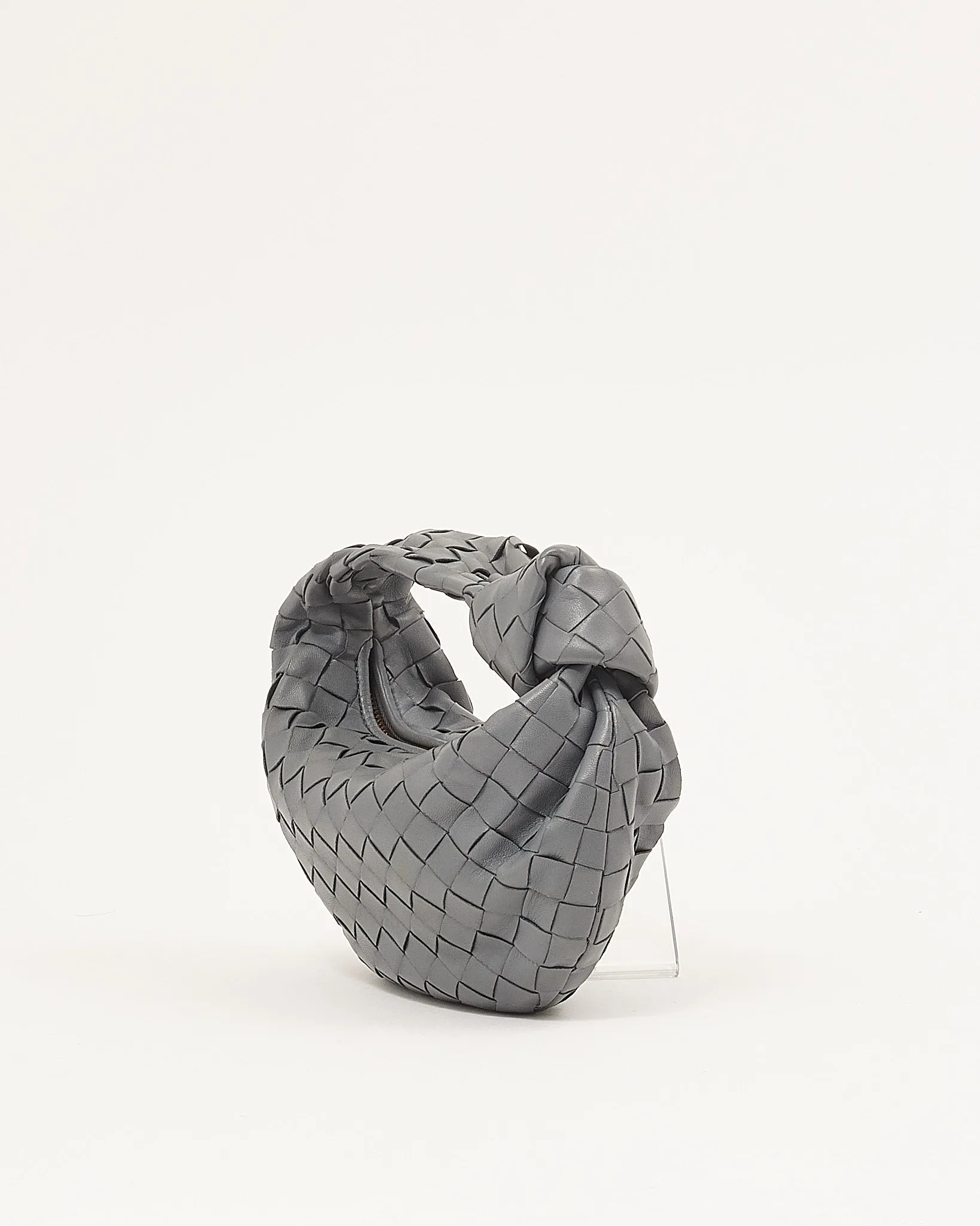 Bottega Veneta Grey Thunder Intrecciato Leather Mini Jodie Bag