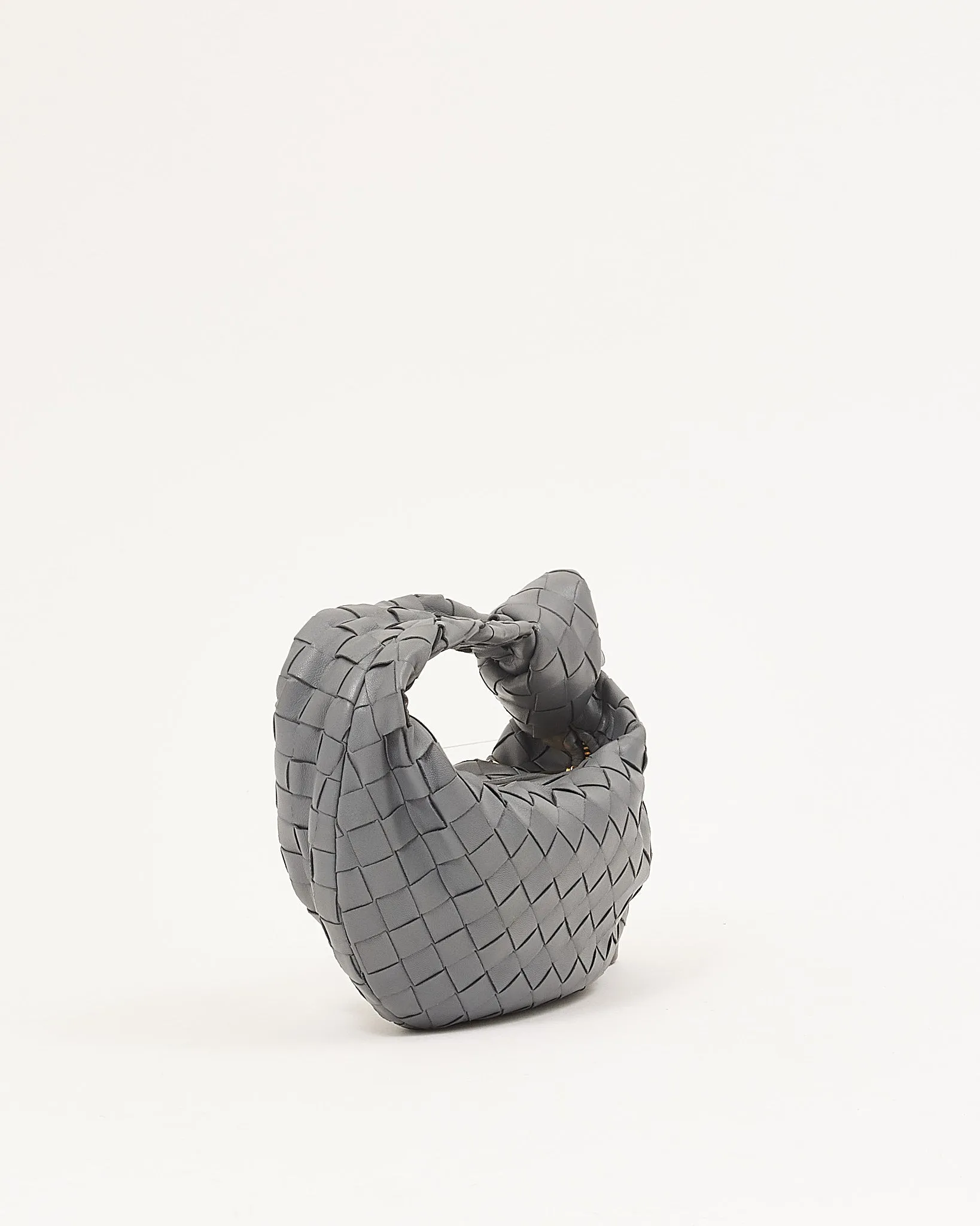 Bottega Veneta Grey Thunder Intrecciato Leather Mini Jodie Bag