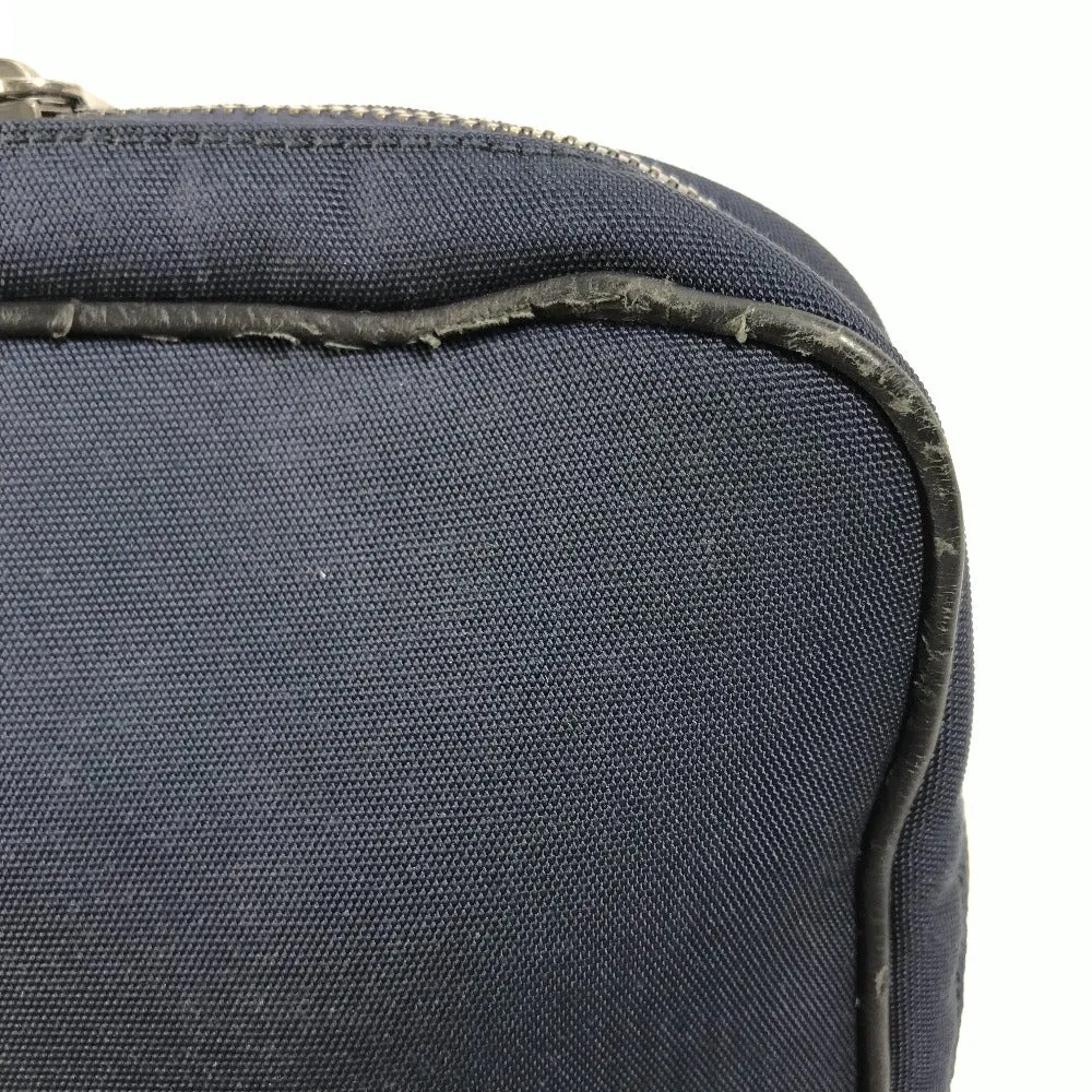 BOTTEGAVENETA Sling bag Leather / canvas Navy Cross Sling Bag INTRECCIATO mens Used Authentic