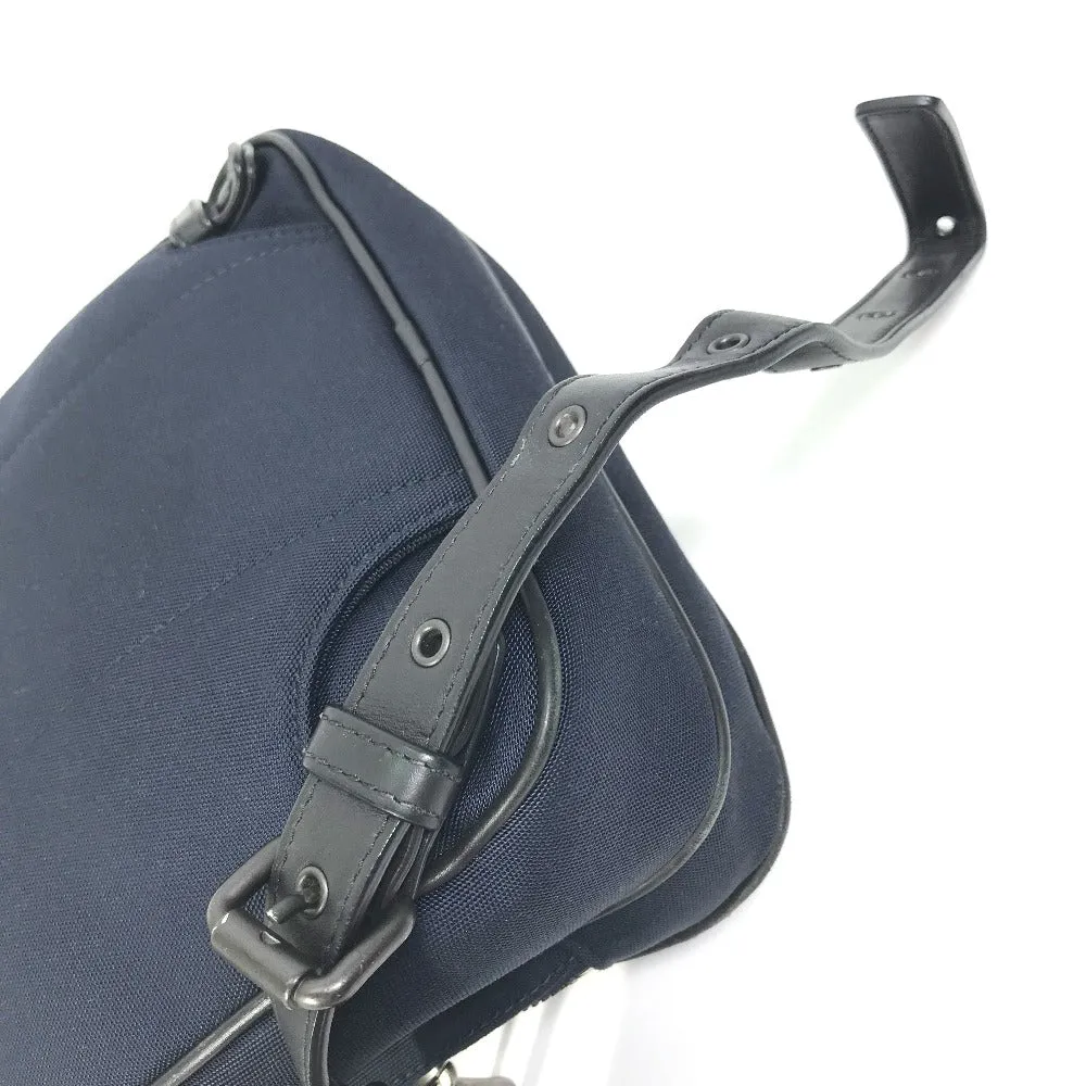 BOTTEGAVENETA Sling bag Leather / canvas Navy Cross Sling Bag INTRECCIATO mens Used Authentic