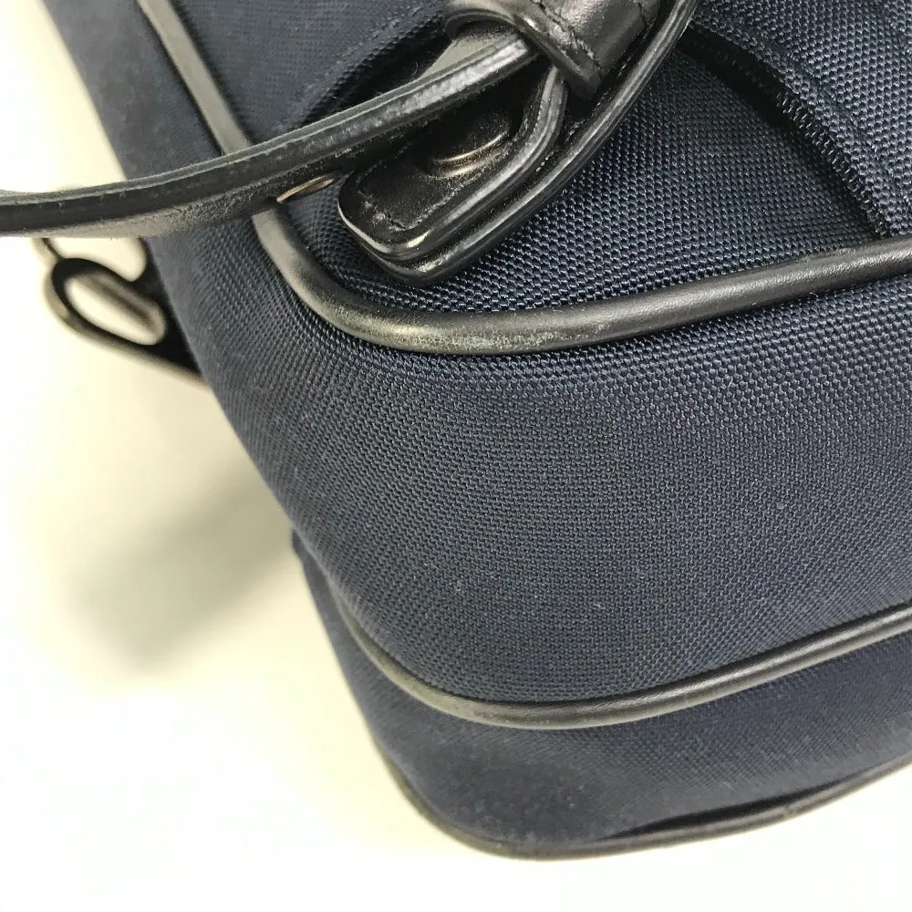 BOTTEGAVENETA Sling bag Leather / canvas Navy Cross Sling Bag INTRECCIATO mens Used Authentic