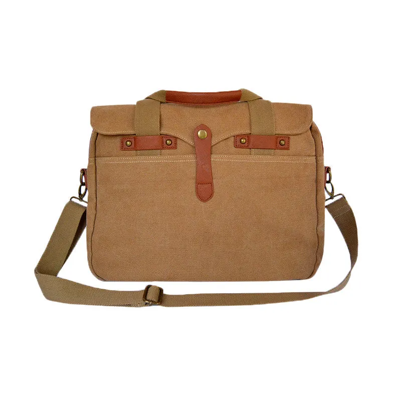 Briefcase - Washed Camel Canvas