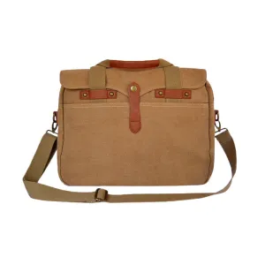 Briefcase - Washed Camel Canvas