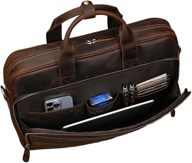 Brown Leather Executive Briefcase