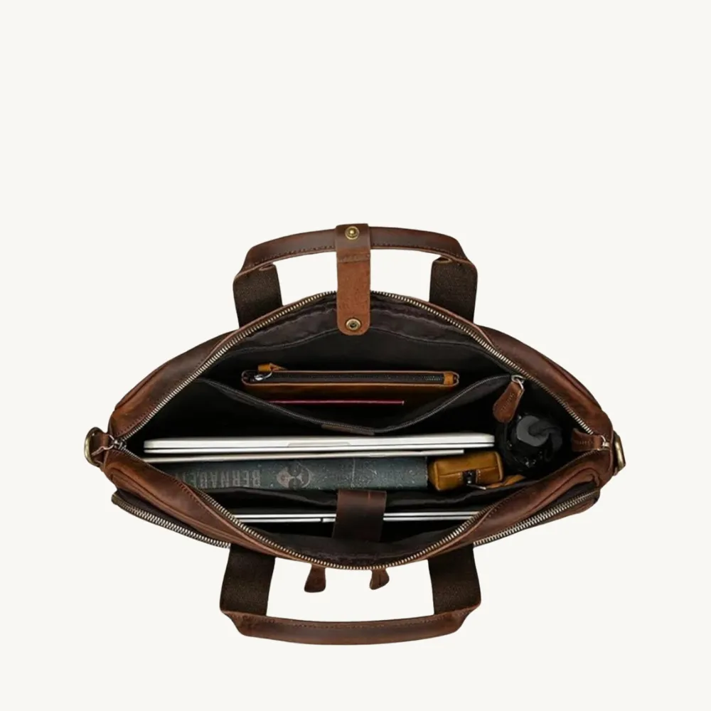 Brown Leather Executive Briefcase