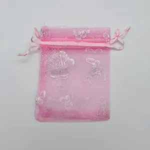 BT-115 4.5X4mm. Organza Bags  Pink