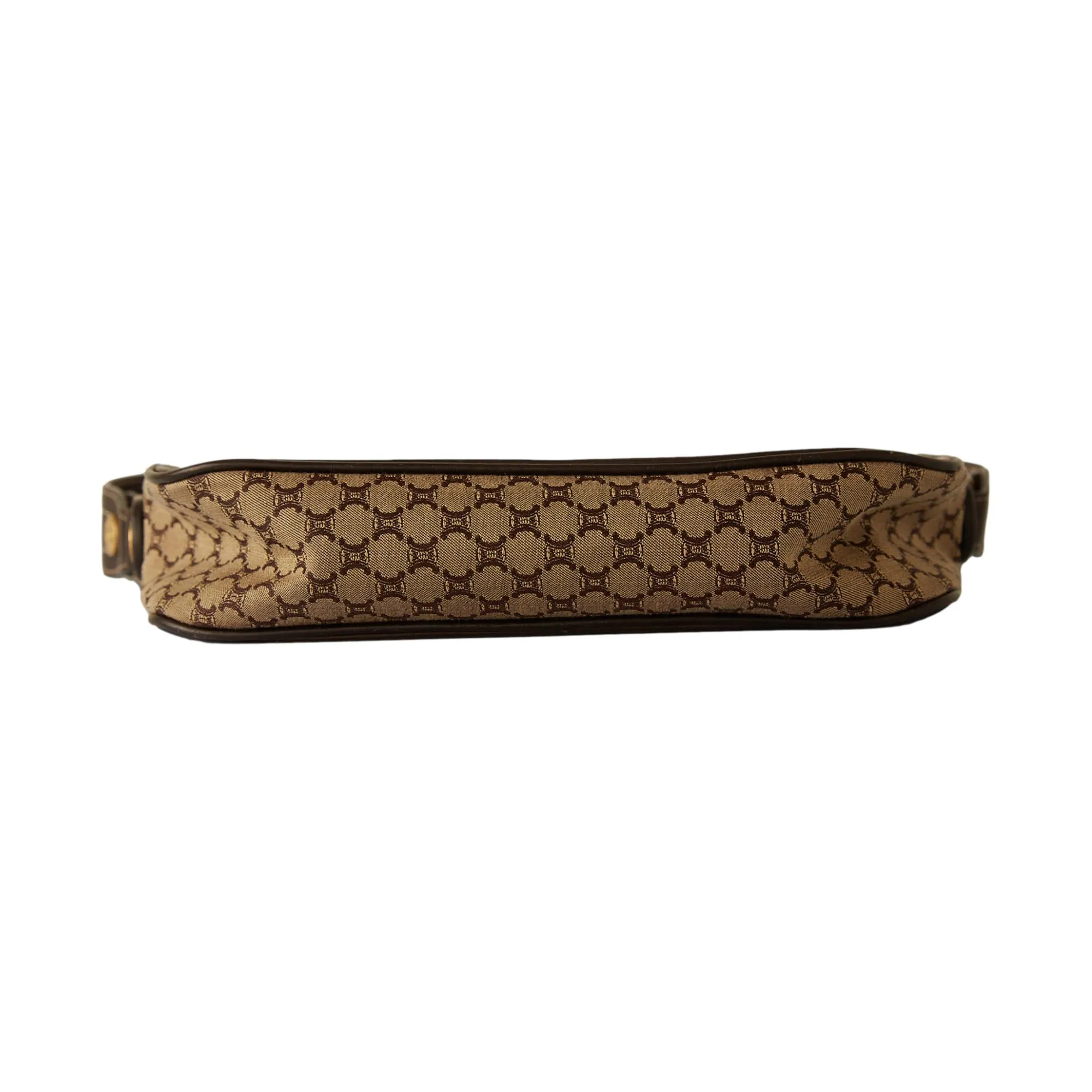 Celine Brown Logo Mini Shoulder Bag